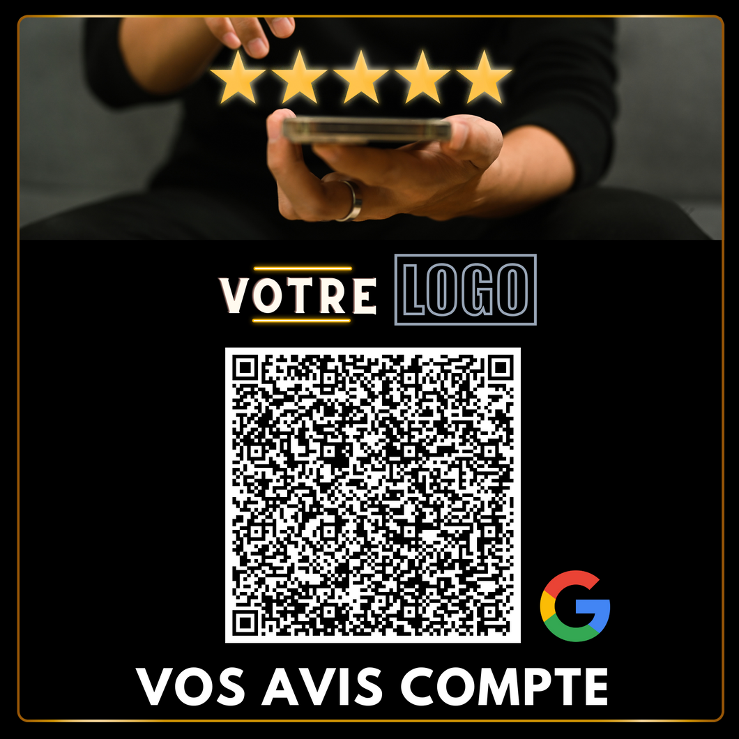 QR CODE AVIS GOOGLE (délais 2H)